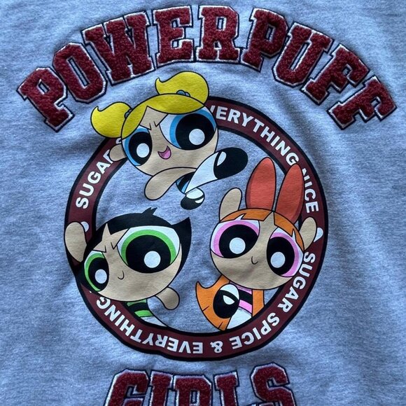 Grey And Red Vintage Powerpuff Girls crewneck sweatshirt, Pullover Top - Picture 2 of 4